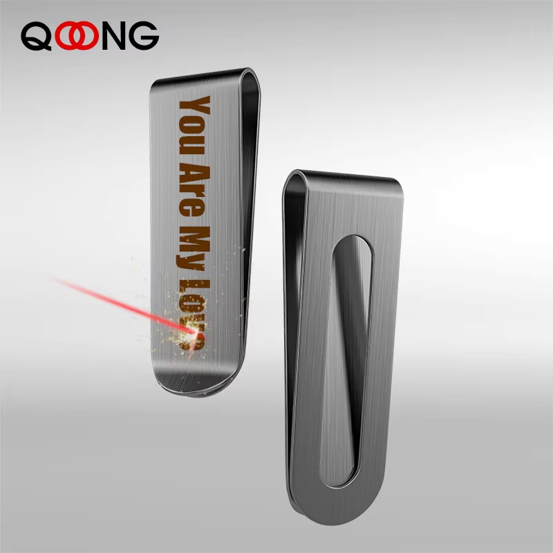 Money Clip Slim - Custom Lettering 2 Styles Stainless Steel