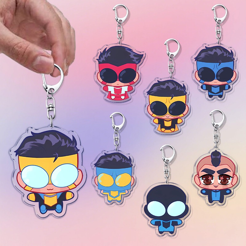 Men Accessories Bag - Hot Adult Animated Superhero Chibi Keychain