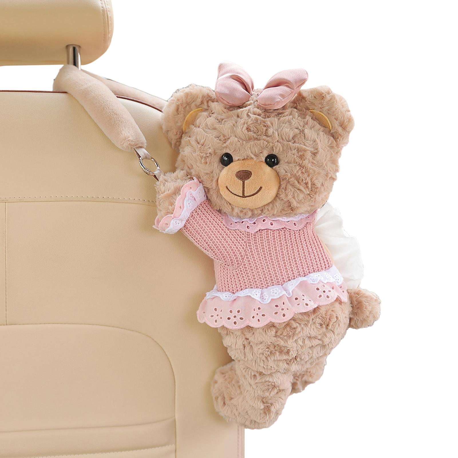 Men Accessories Organiser - Car Tissue Box Bear Cartoon Hanging