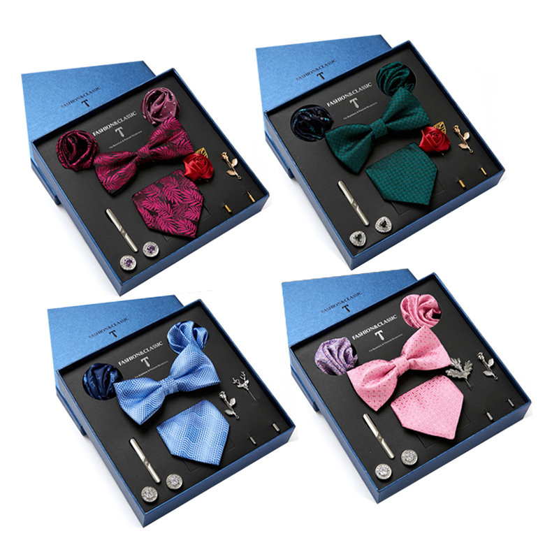 Cufflink Box Set - Green Mens Tie Gift Box Paisley