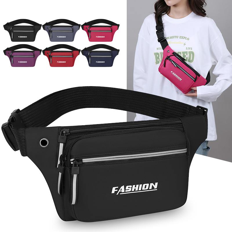 Men Accessories For Travel - Unisex Fashion Waist Bag - Large