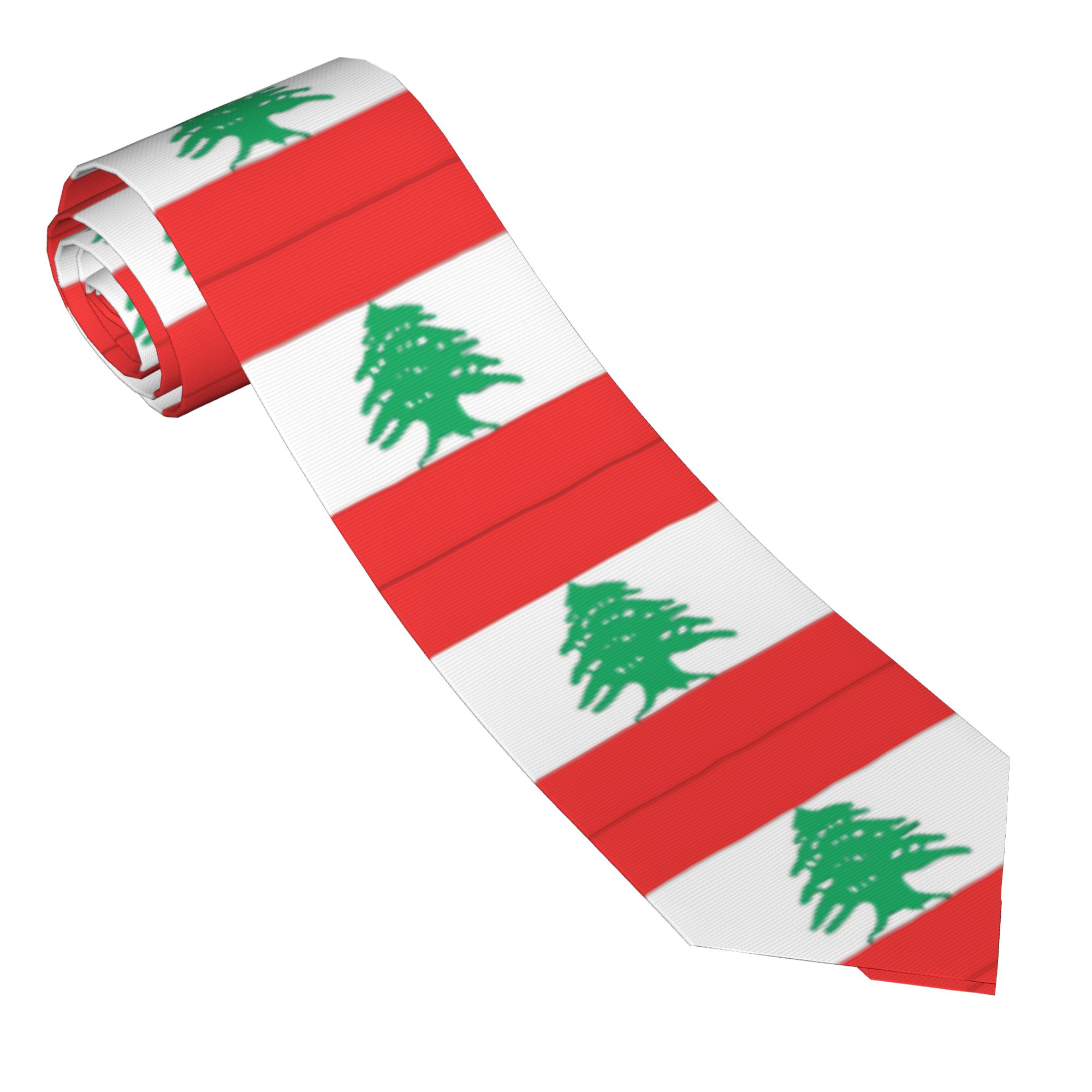 Lebanon Flag  Tie  Wedding Nec - Men Accessories Lebanon ulasan dan harga