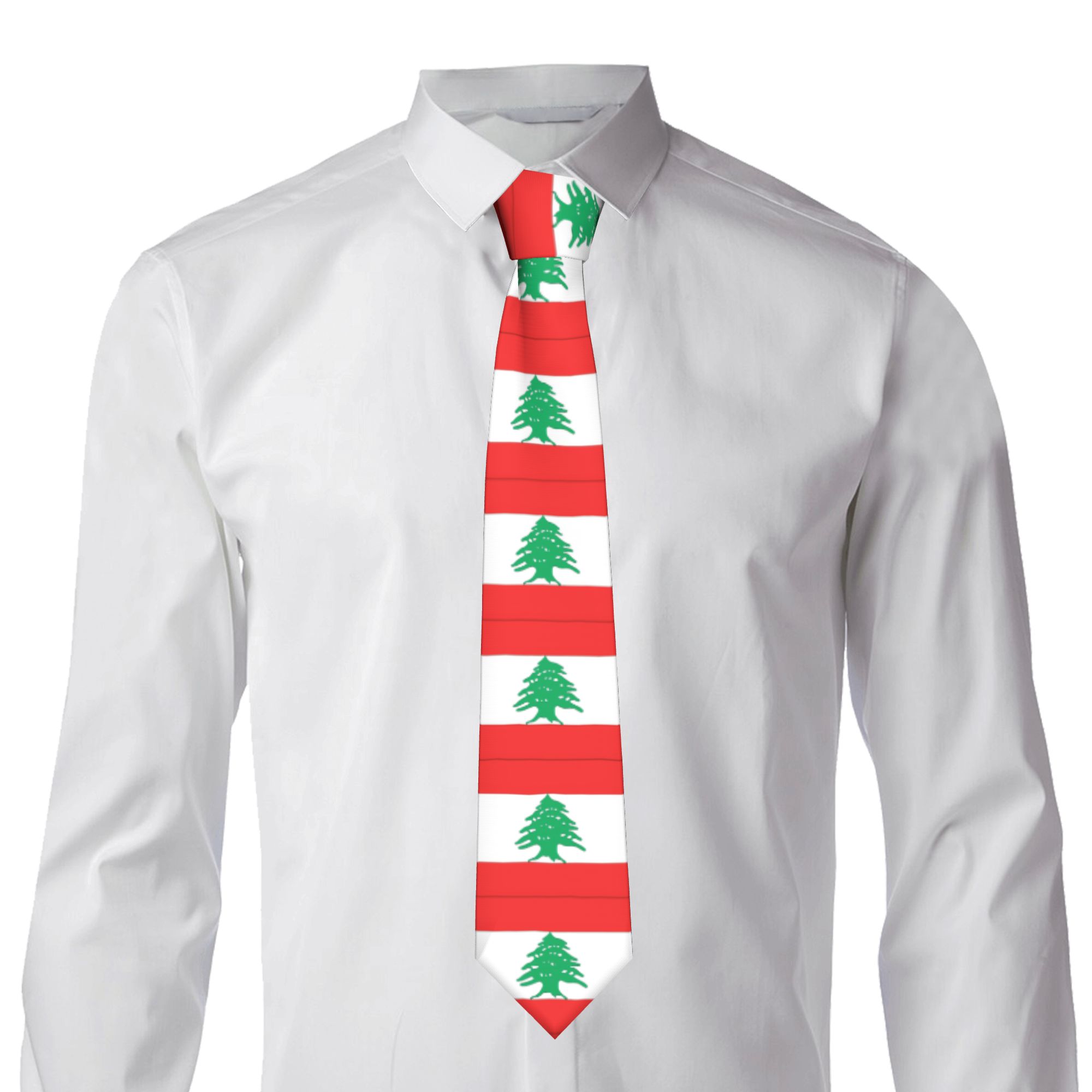 Lebanon Flag  Tie  Wedding Nec - Men Accessories Lebanon ulasan dan harga