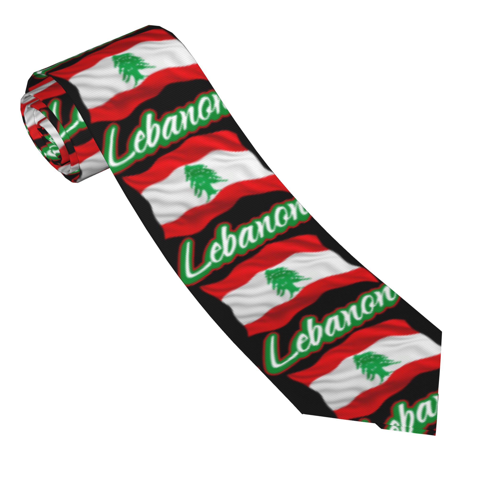 Lebanese Flag of Lebanon Tie   - Men Accessories Lebanon ulasan dan harga