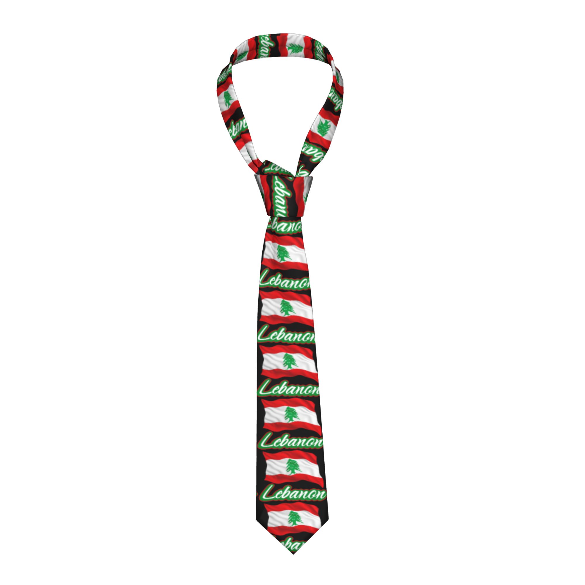 Lebanese Flag of Lebanon Tie   - Men Accessories Lebanon ulasan dan harga