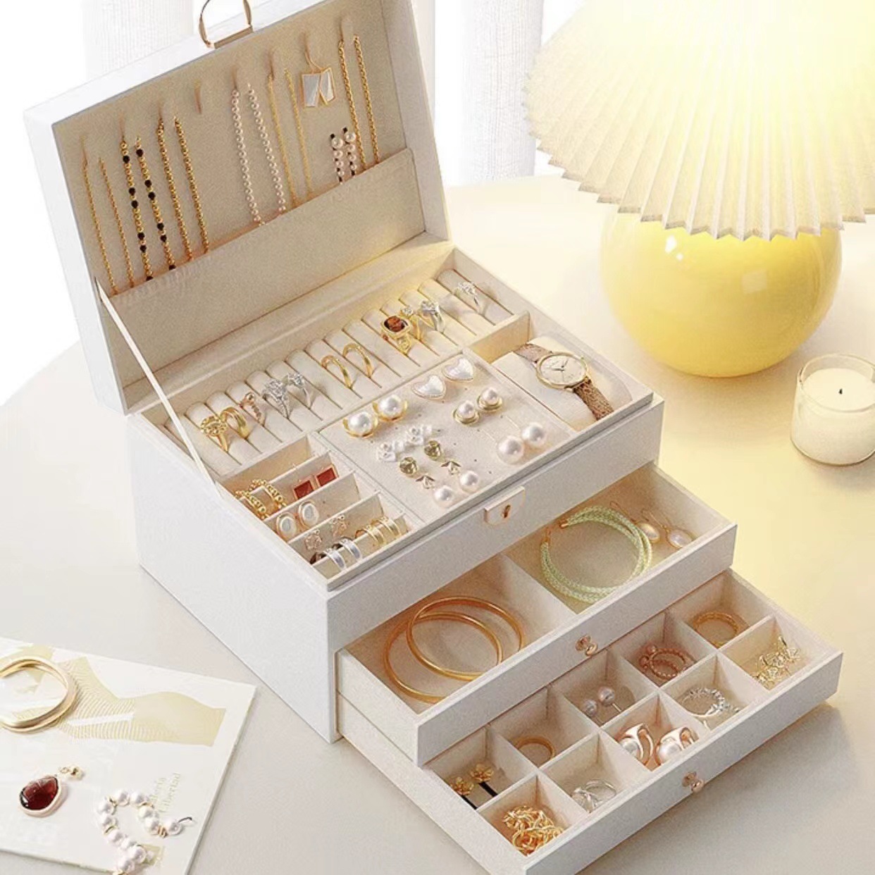 Large Capacity Multi Layer Jew - Men'S Accessories Drawer Organizer ulasan dan harga