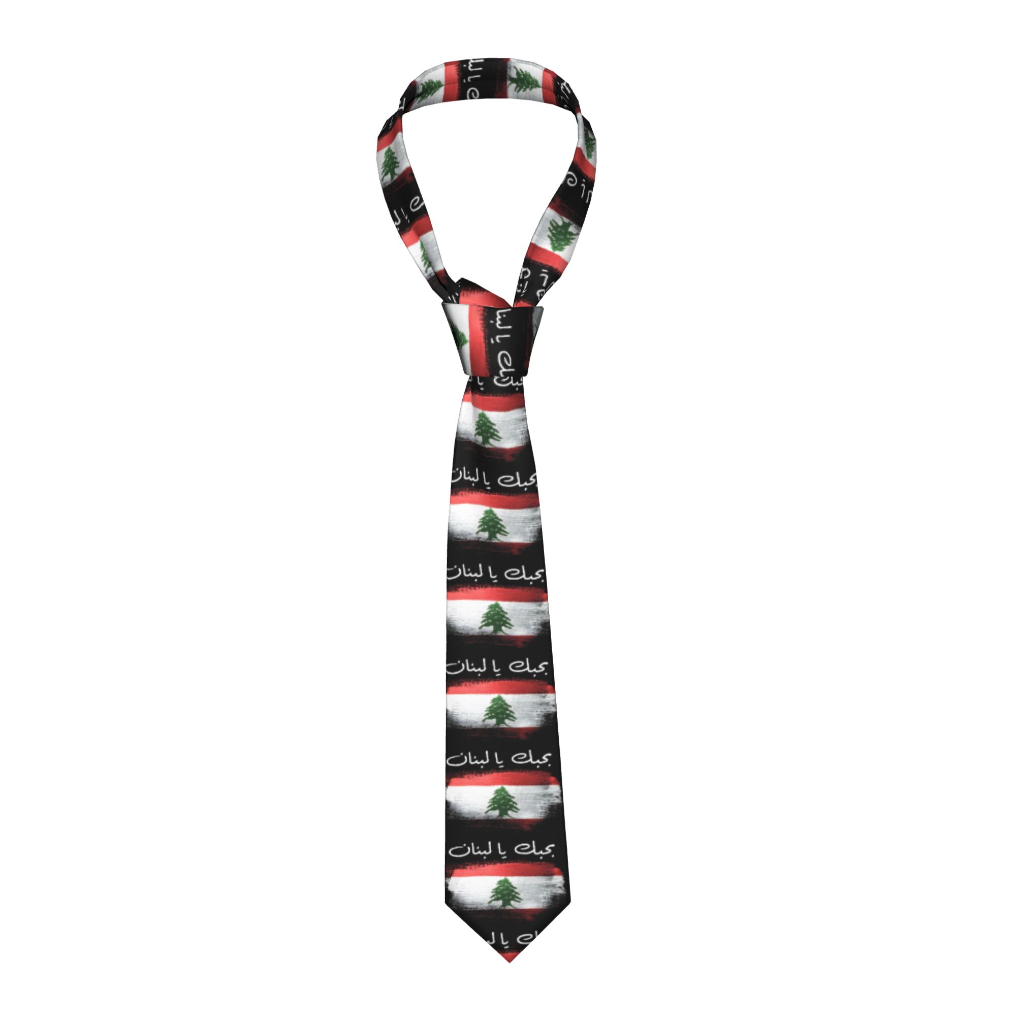 Flag of Lebanon Tie  Retro Cas - Men Accessories Lebanon ulasan dan harga