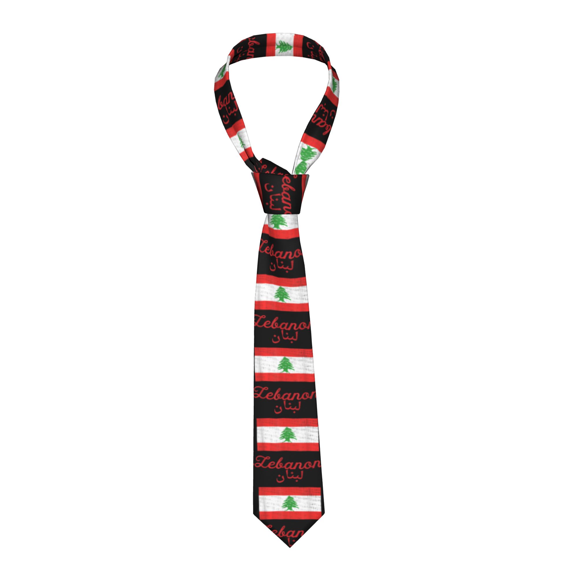 Lebanon Flag Tie  Retro Casual - Men Accessories Lebanon ulasan dan harga
