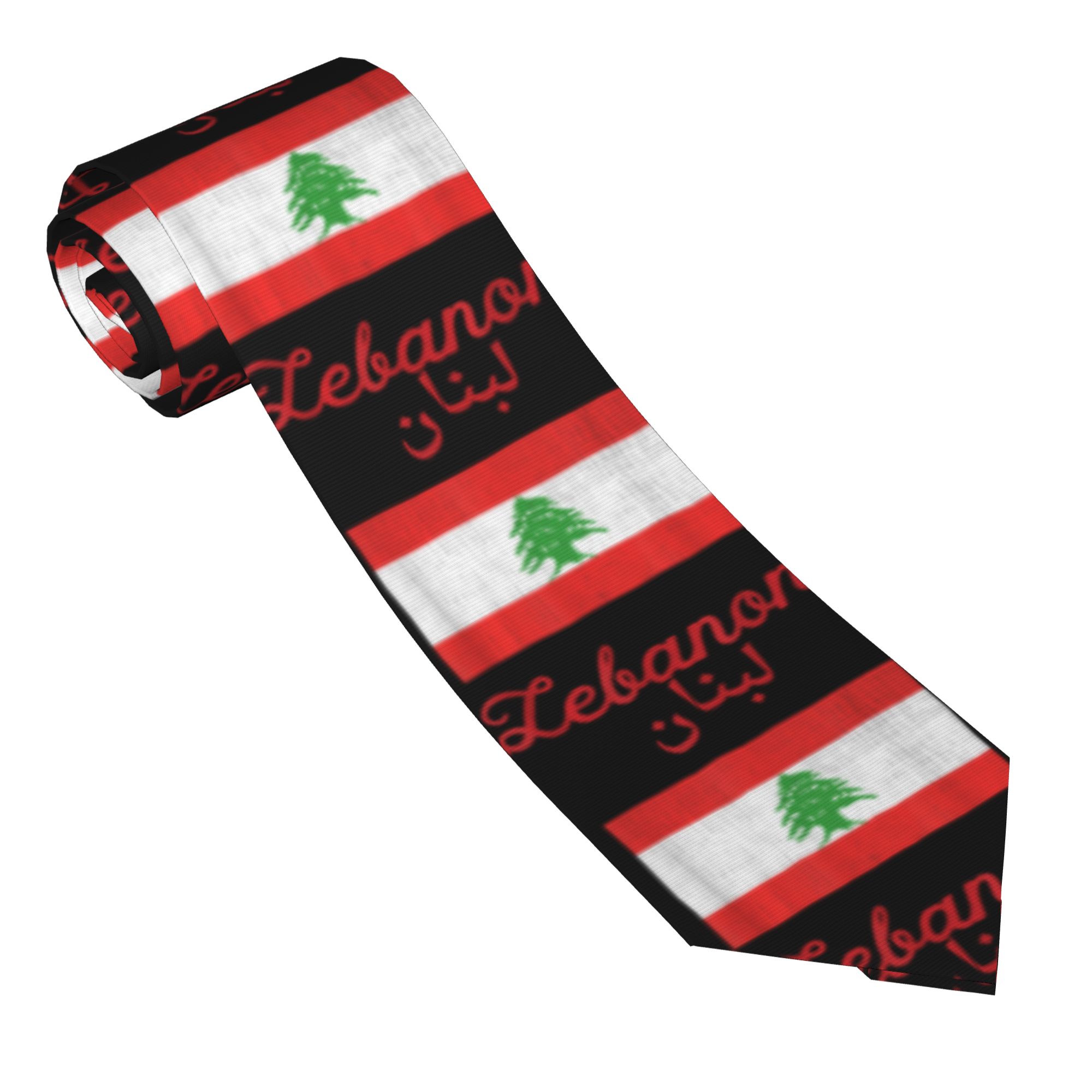 Lebanon Flag Tie  Retro Casual - Men Accessories Lebanon ulasan dan harga