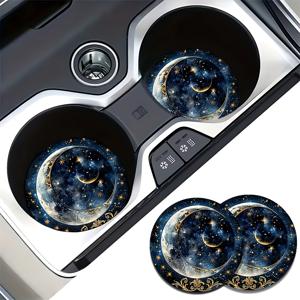 2pcs Starry Night Moon Car Cup - Men'S Accessories Holder ulasan dan harga