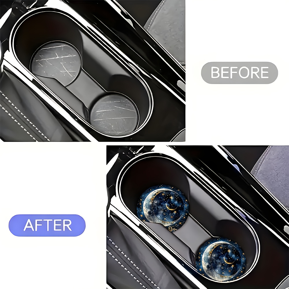2pcs Starry Night Moon Car Cup - Men'S Accessories Holder ulasan dan harga