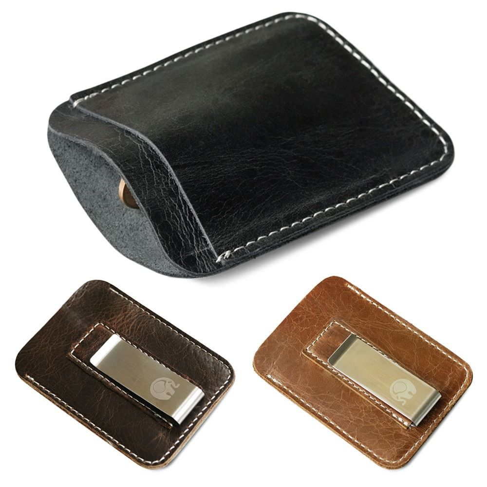 New Leather Genuine Leather Mo - Money Clip Slim ulasan dan harga
