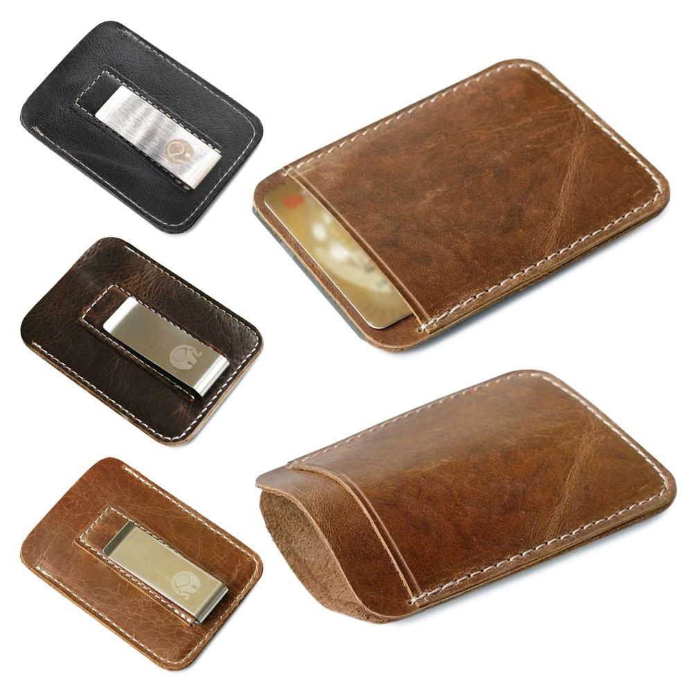 New Leather Genuine Leather Mo - Money Clip Slim ulasan dan harga