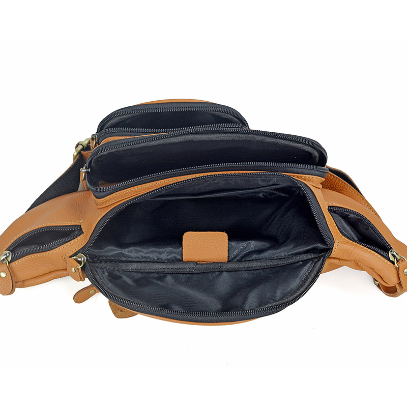Men Genuine Leather Waist Pack - Men Accessories For Travel ulasan dan harga