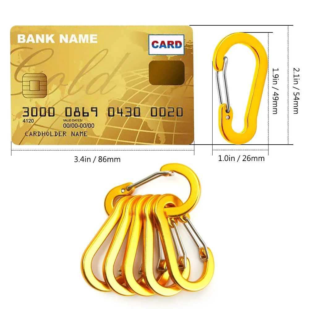 6/12PCS Carabiner Clip Set Tou - Keychain Multi Tool ulasan dan harga