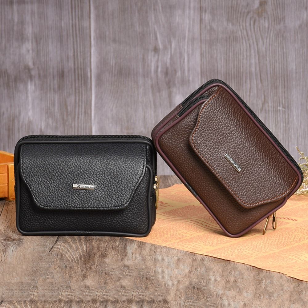 Casual PU Leather Men Waist Ba - Men Accessories For Travel ulasan dan harga