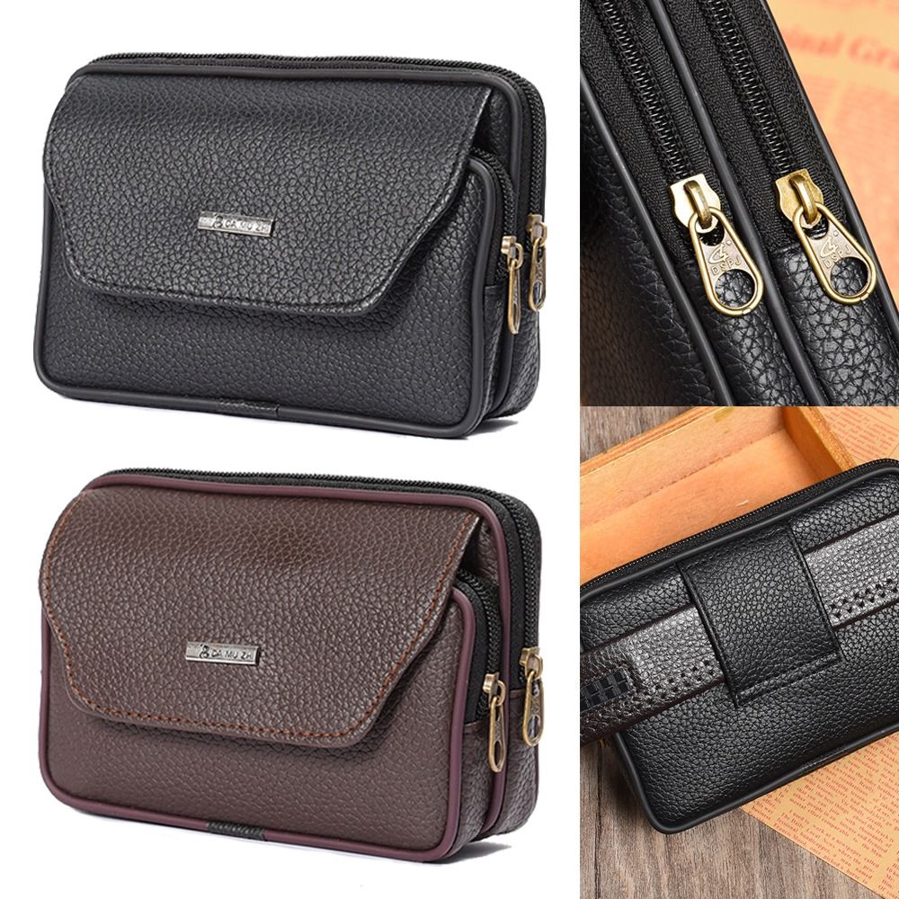 Casual PU Leather Men Waist Ba - Men Accessories For Travel ulasan dan harga