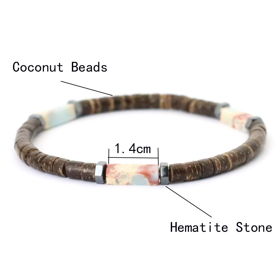 Men Retro 5mm Natural Coconut  - Men Accessories Amazon ulasan dan harga