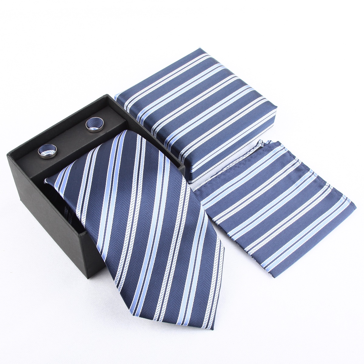 Casual Men's Neck Tie Handkerc - Cufflink Box Set ulasan dan harga