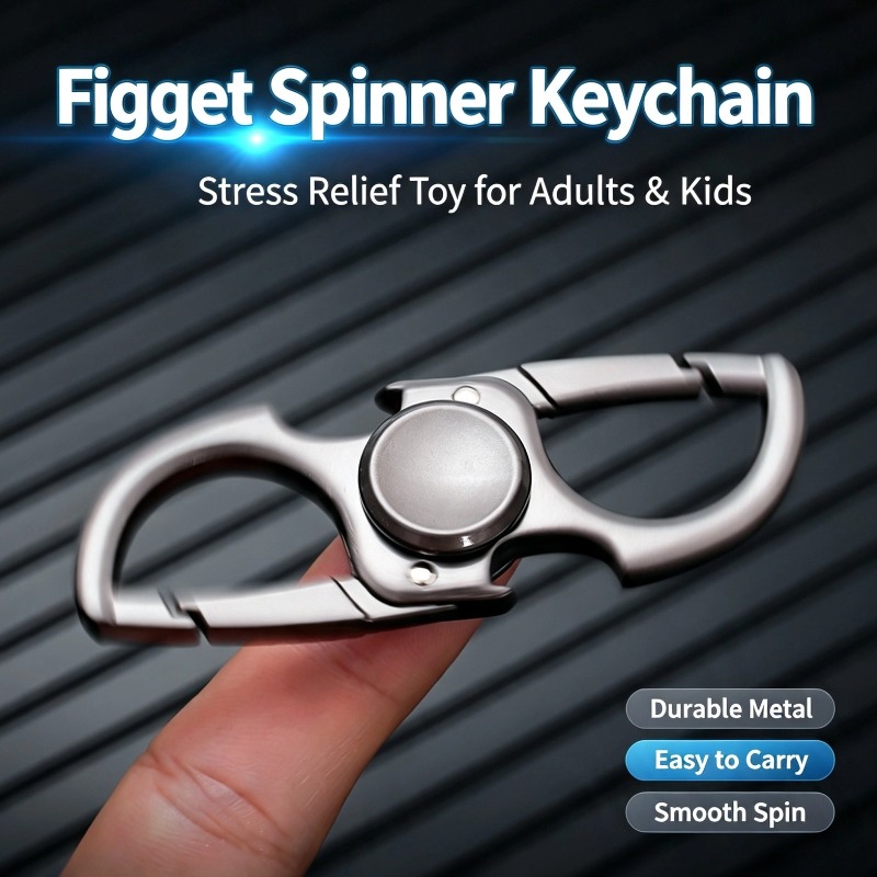 Metal Fidget Spinner Carabiner - Keychain Multi Tool ulasan dan harga