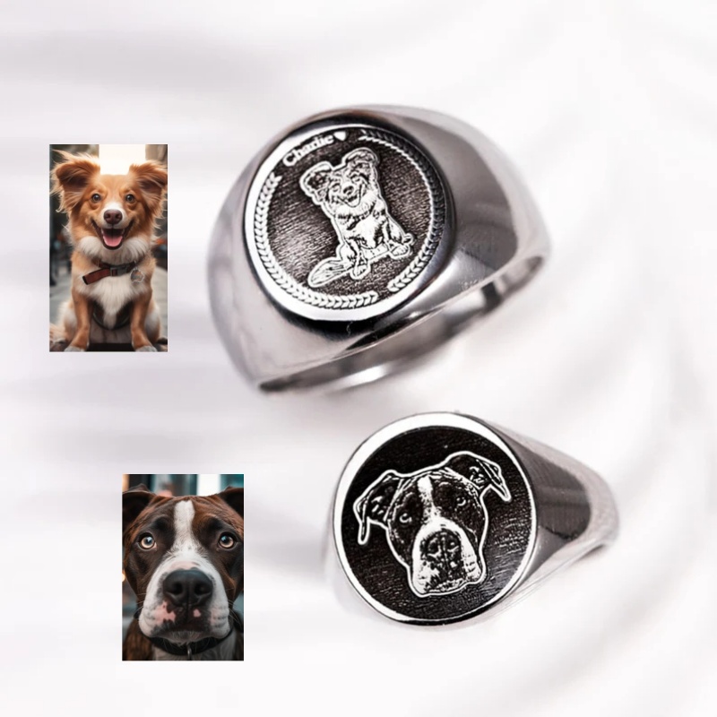 Custom Engrave Photo Signet Ri - Men Accessories Photos ulasan dan harga