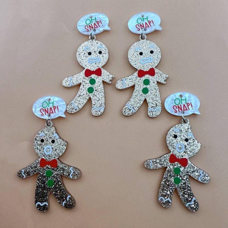 10pcs Cute Christmas Gingerbre - Men Accessories Jewelry ulasan dan harga