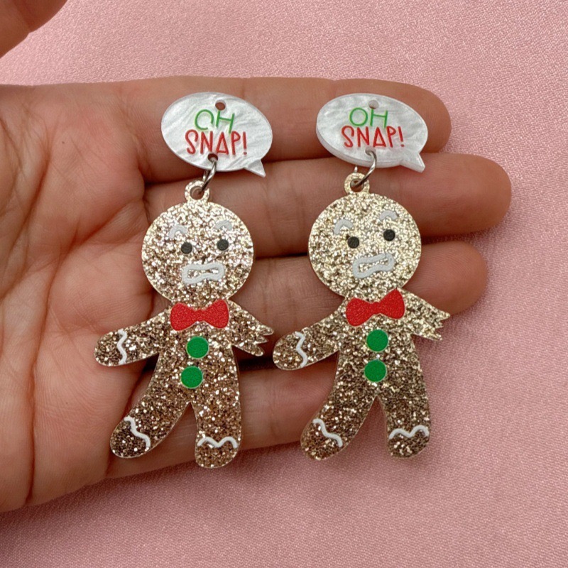 10pcs Cute Christmas Gingerbre - Men Accessories Jewelry ulasan dan harga