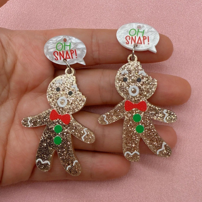 10pcs Cute Christmas Gingerbre - Men Accessories Jewelry ulasan dan harga
