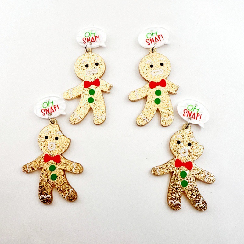 10pcs Cute Christmas Gingerbre - Men Accessories Jewelry ulasan dan harga