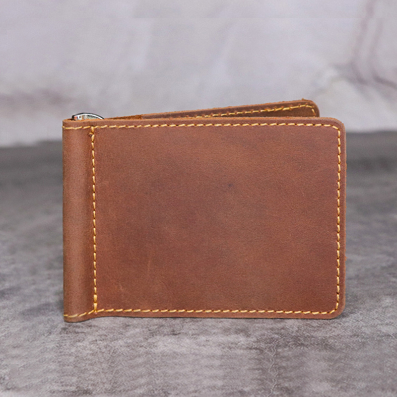 Handmade Genuine Leather Money - Money Clip Slim ulasan dan harga