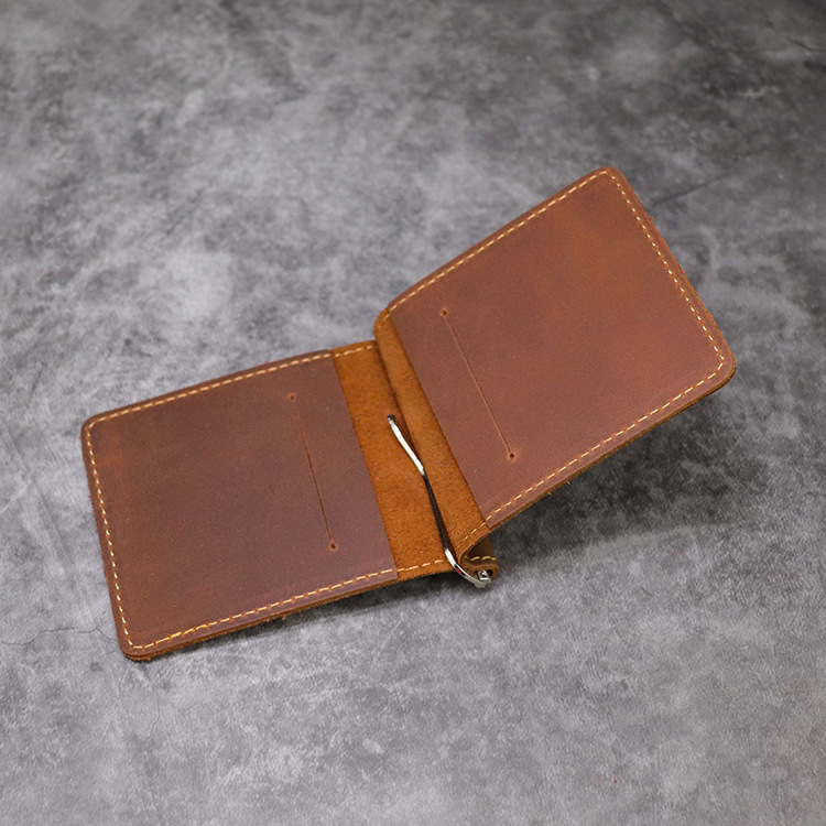 Handmade Genuine Leather Money - Money Clip Slim ulasan dan harga