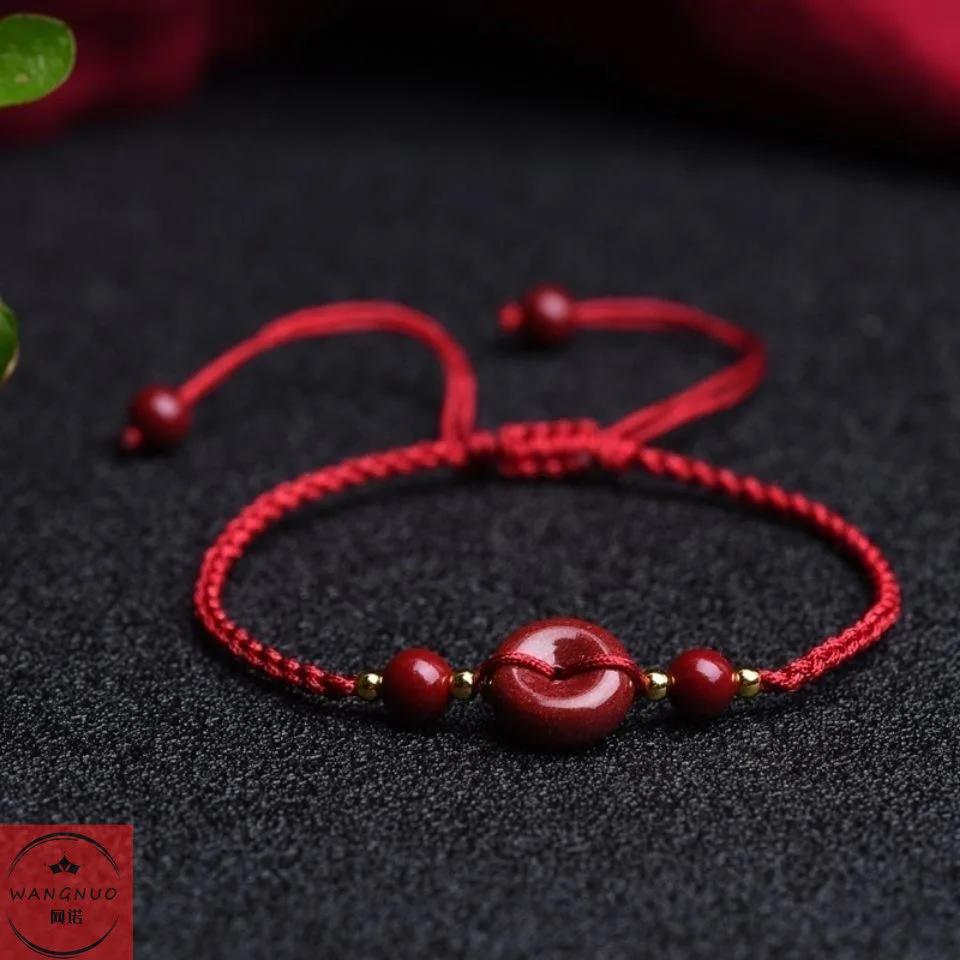 Customized Natural Red Cinnaba - Bracelet Beaded Men ulasan dan harga