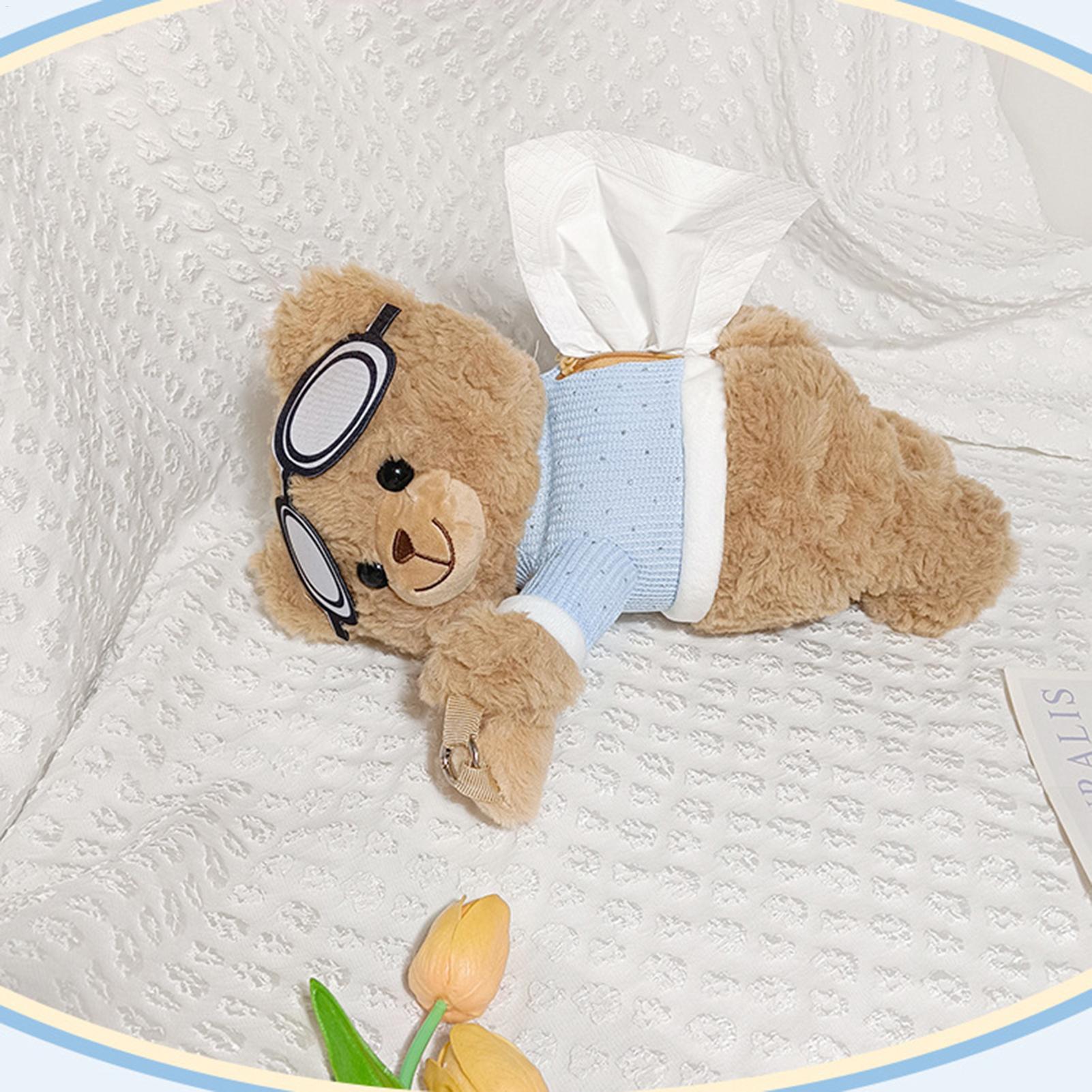 Car Tissue Box Bear Cartoon Ha - Men Accessories Organiser ulasan dan harga