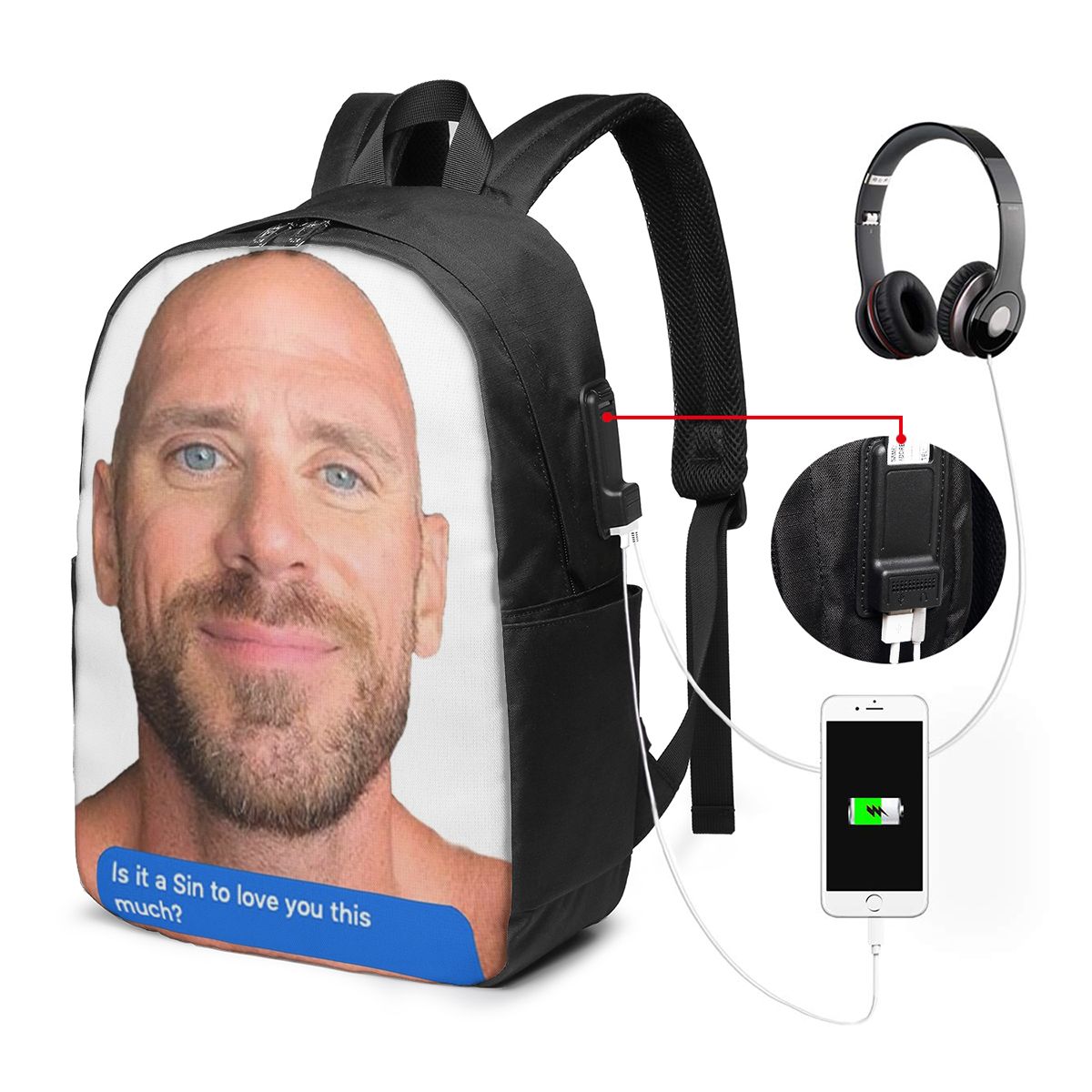 Johnny Sins Flirty Text Bubble - Men Accessories For Travel ulasan dan harga