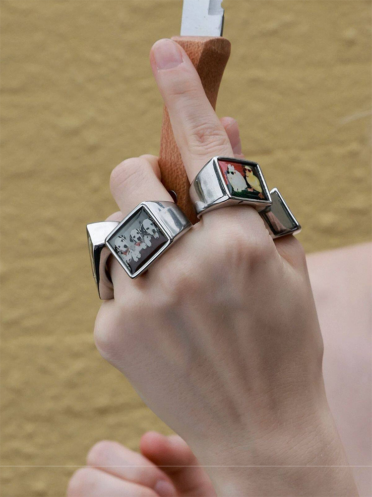 Copper Alloy Animal Photo Prin - Men Accessories Photos ulasan dan harga