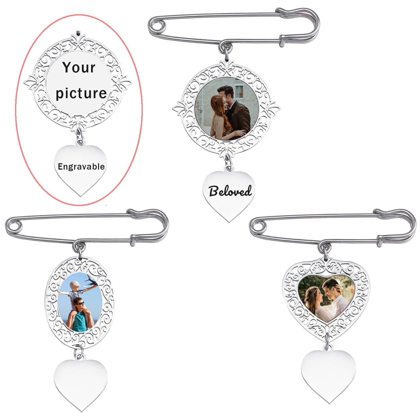 Custom Picture Badge Brooches  - Men Accessories Photos ulasan dan harga