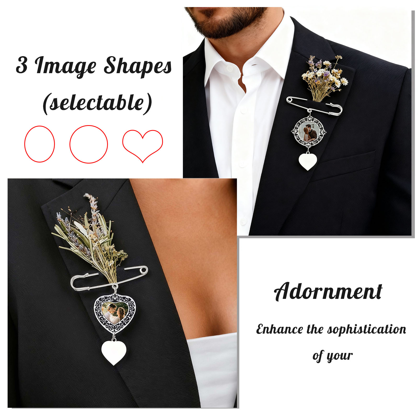 Custom Picture Badge Brooches  - Men Accessories Photos ulasan dan harga