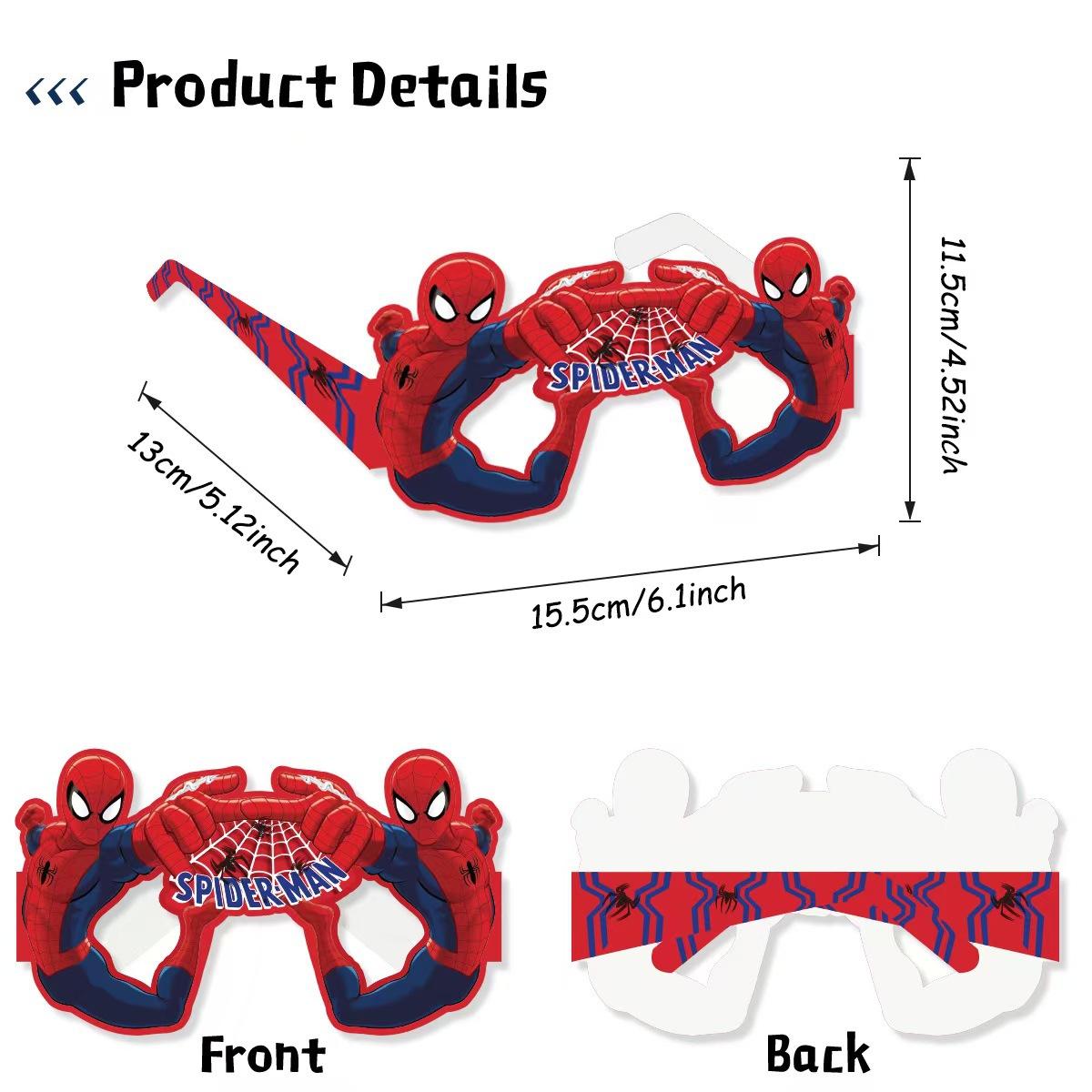 8PCS Spider-Man Paper Eco-Frie - Men Accessories Photos ulasan dan harga