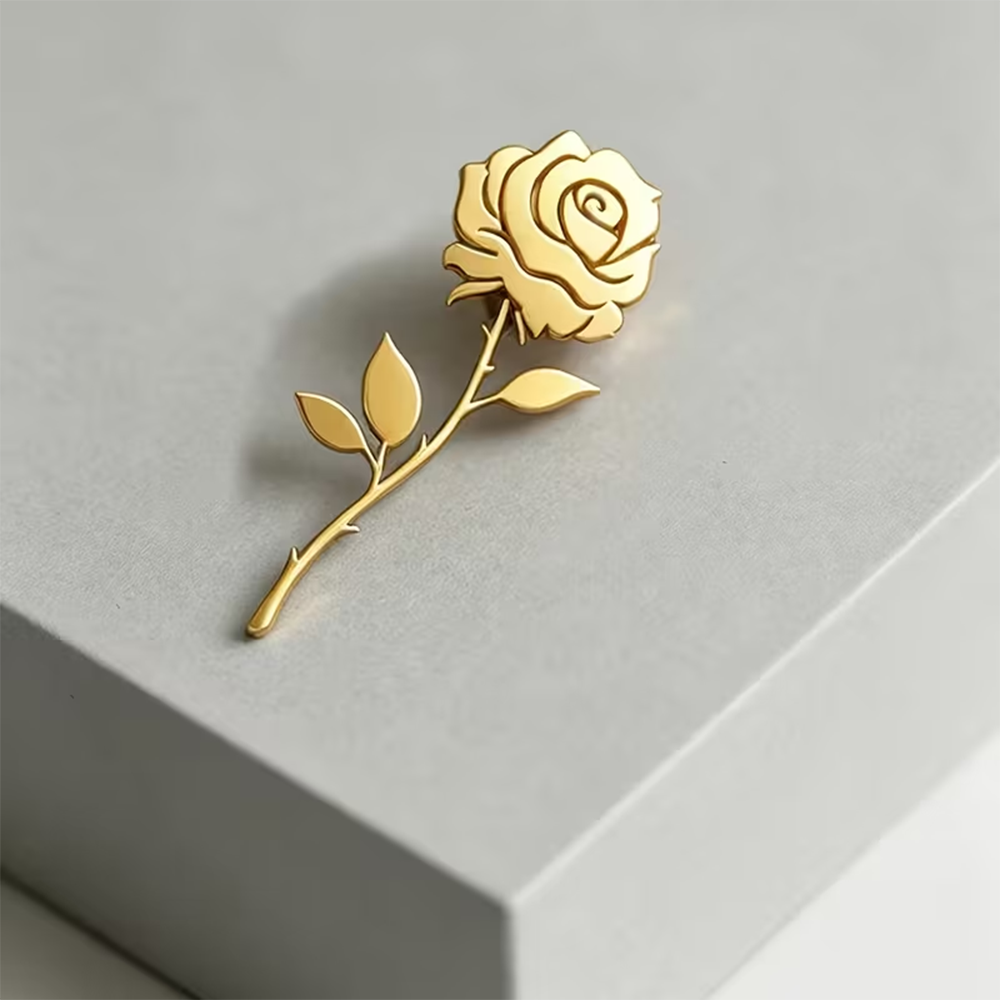 Custom Rose Flower Brooch for  - Men Accessories Photos ulasan dan harga