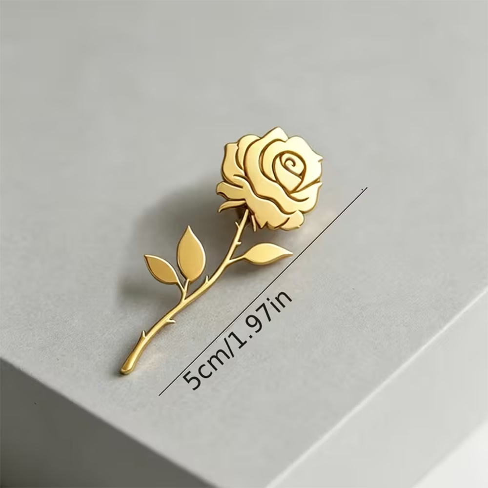 Custom Rose Flower Brooch for  - Men Accessories Photos ulasan dan harga