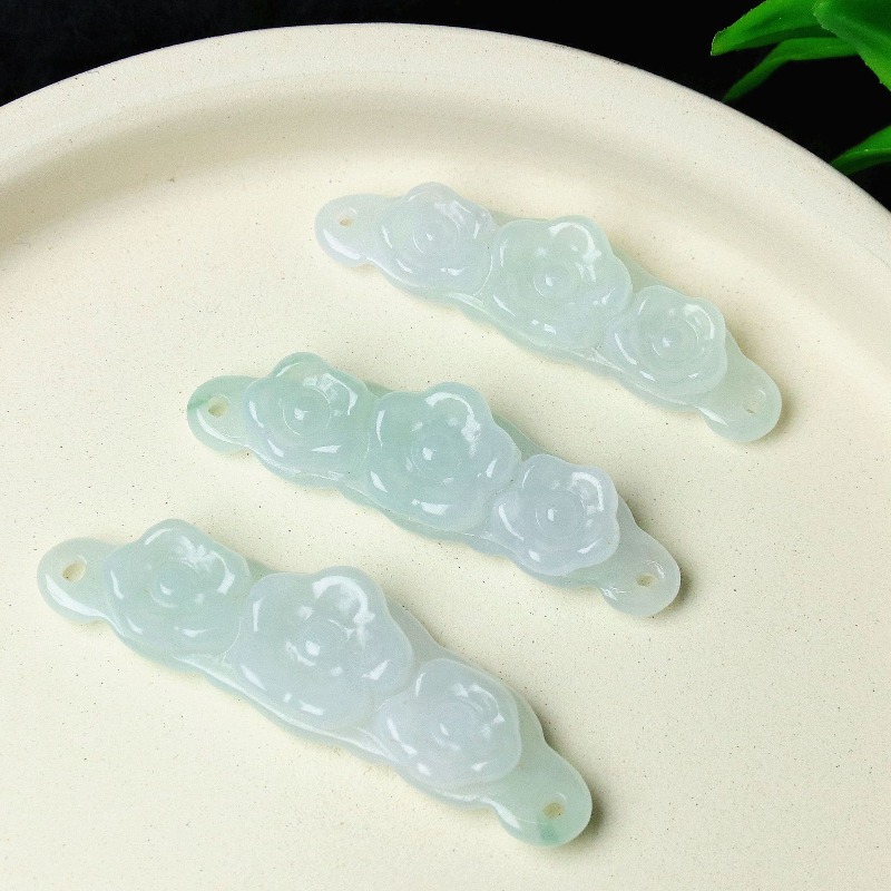 1pc Natural Jadeite Emerald Fl - Men Accessories Jewelry ulasan dan harga