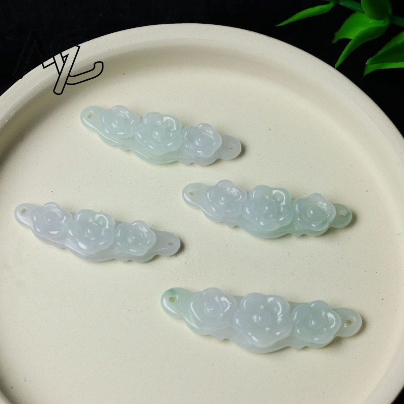 1pc Natural Jadeite Emerald Fl - Men Accessories Jewelry ulasan dan harga