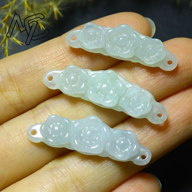 1pc Natural Jadeite Emerald Fl - Men Accessories Jewelry ulasan dan harga