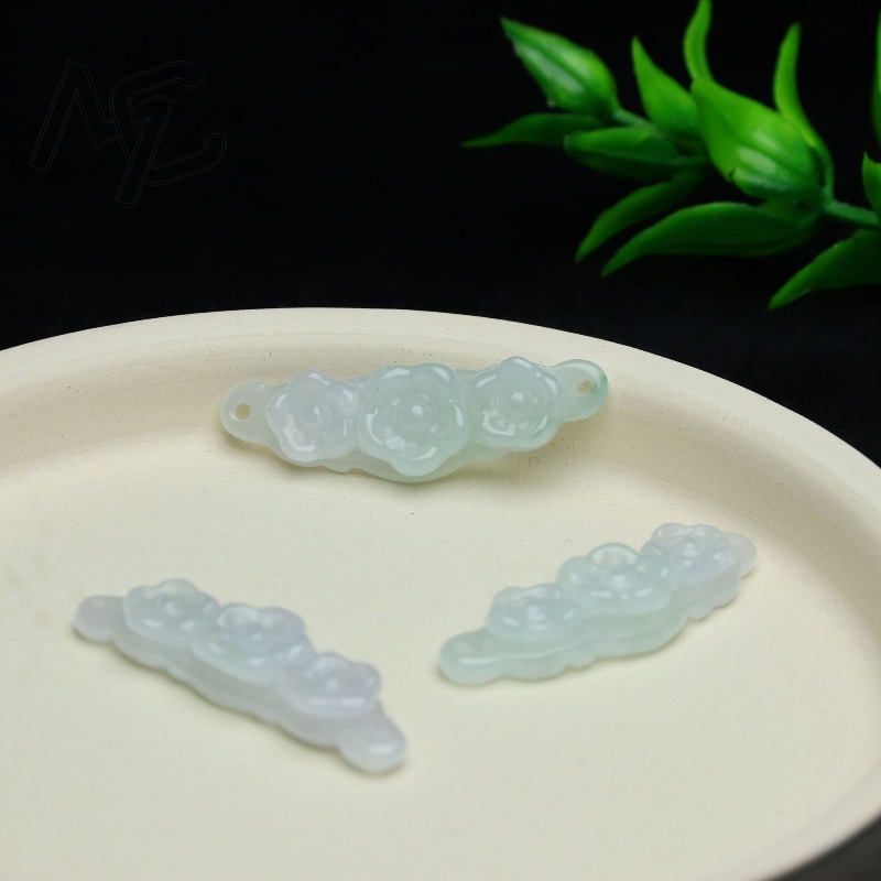1pc Natural Jadeite Emerald Fl - Men Accessories Jewelry ulasan dan harga