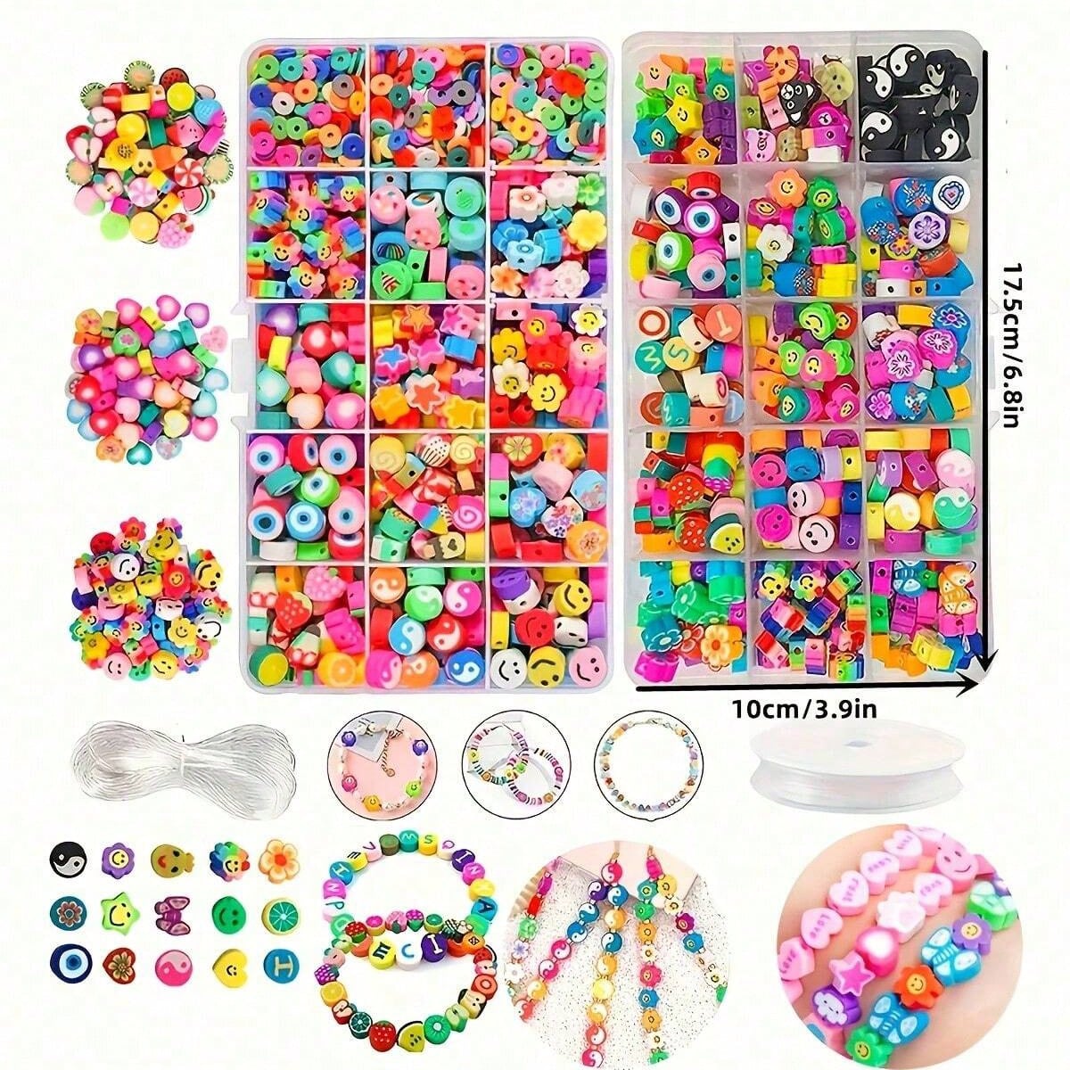 1450/1200/250pcs Polymer Clay  - Bracelet Beaded Men ulasan dan harga