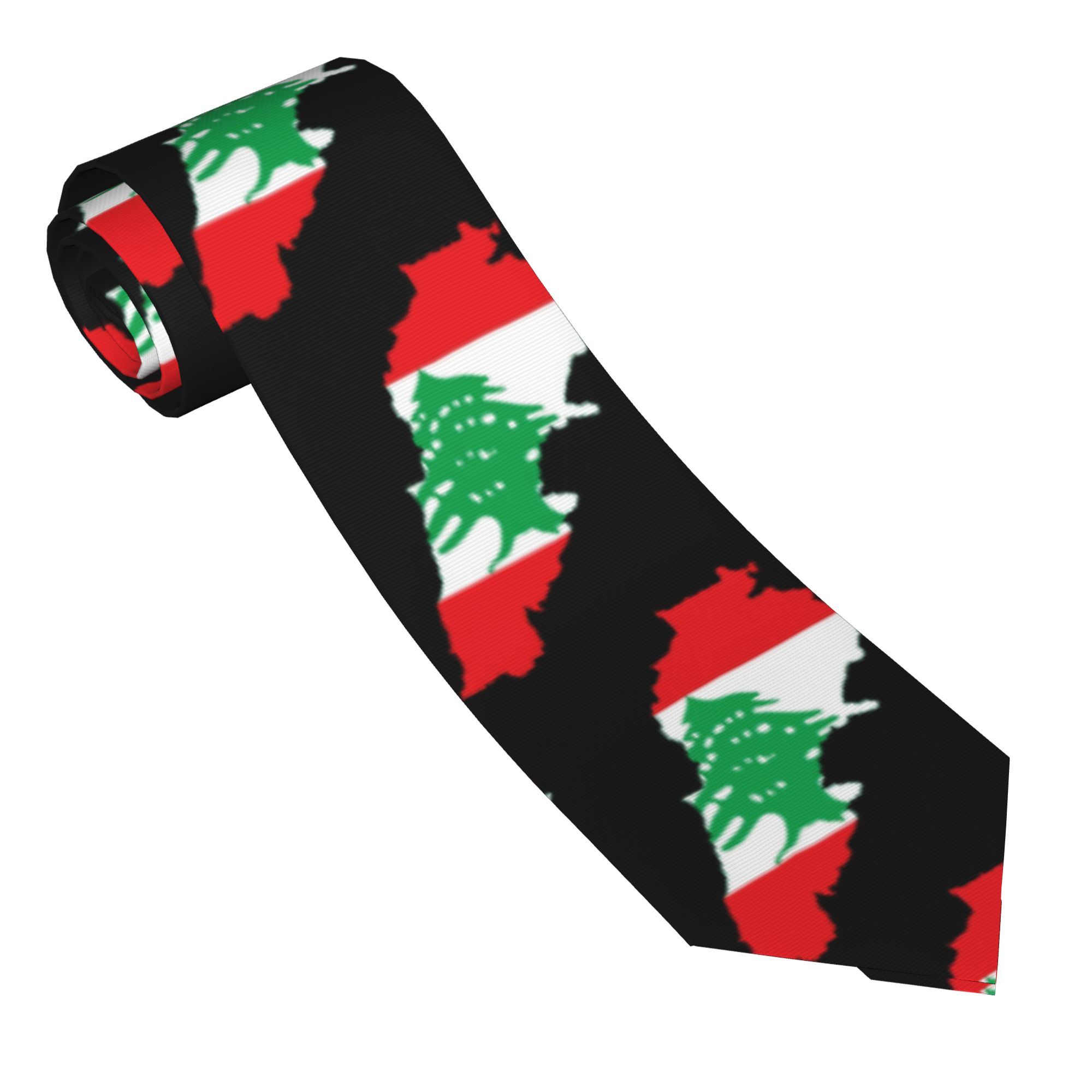 Lebanon Flag Map  Tie  Custom  - Men Accessories Lebanon ulasan dan harga
