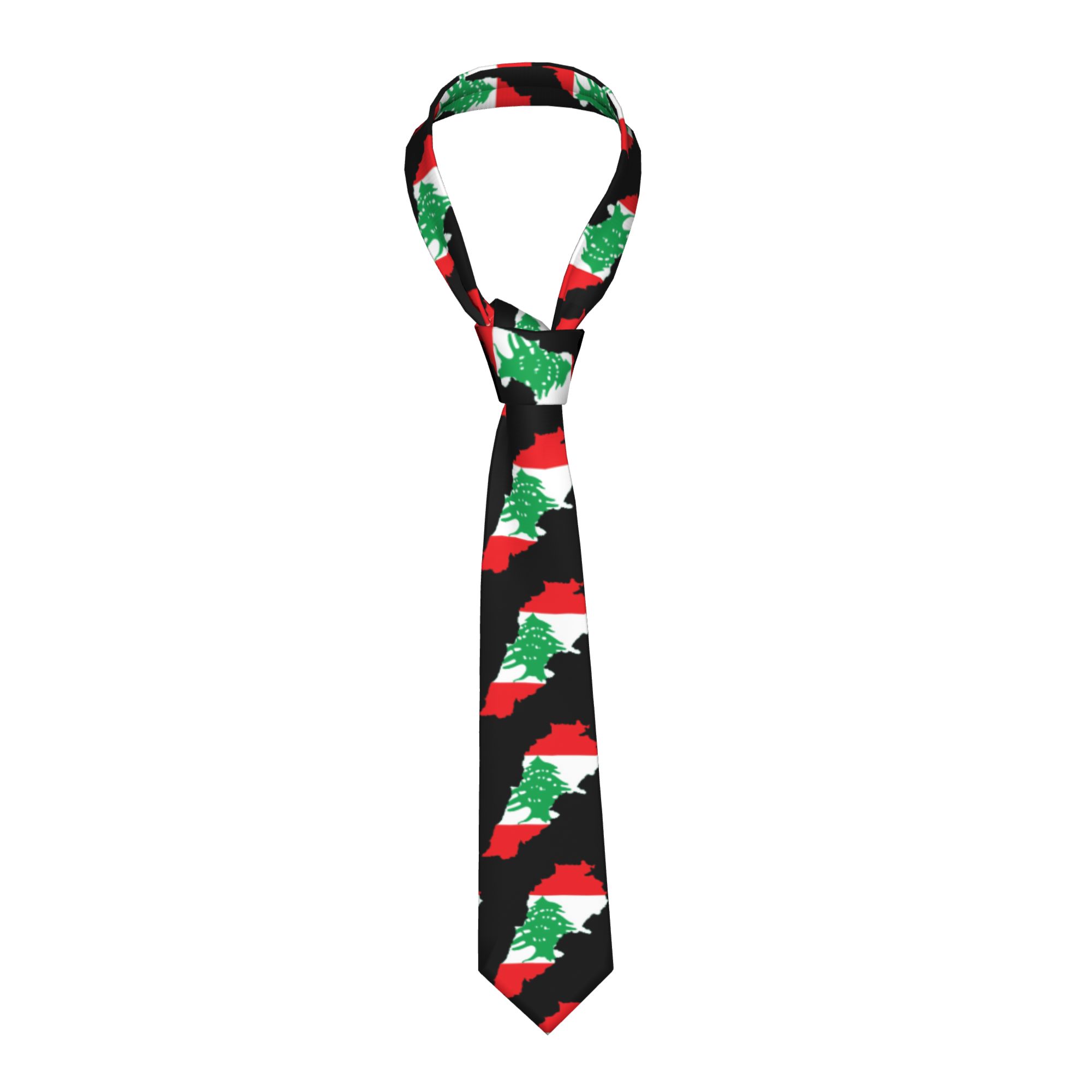 Lebanon Flag Map  Tie  Custom  - Men Accessories Lebanon ulasan dan harga