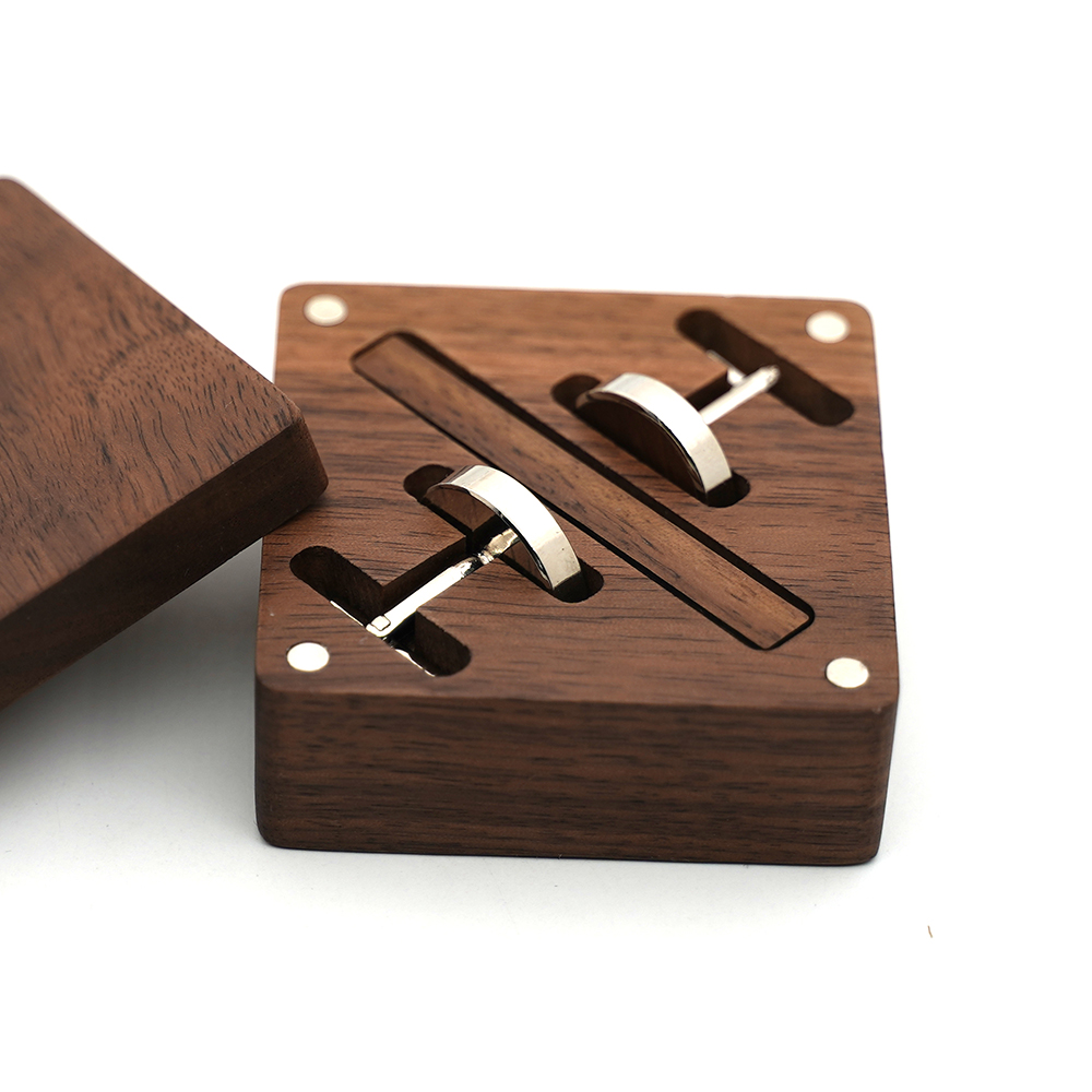 Custom Engraved Wooden Groom A - Cufflink Box Set ulasan dan harga