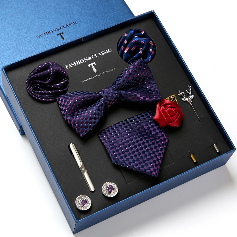 Green Mens Tie Gift Box Paisle - Cufflink Box Set ulasan dan harga