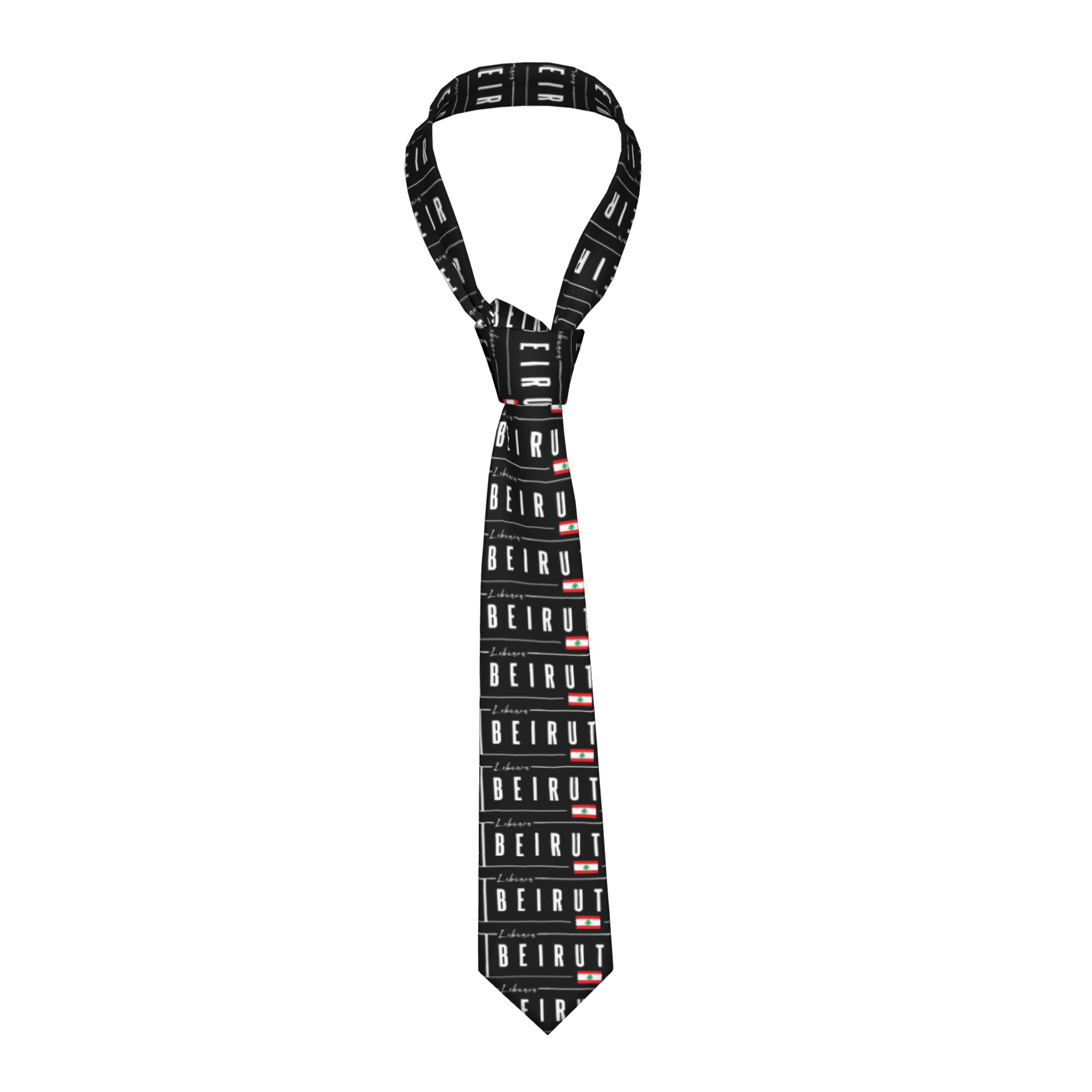 Beirut Lebanon Flag Tie  Cospl - Men Accessories Lebanon ulasan dan harga